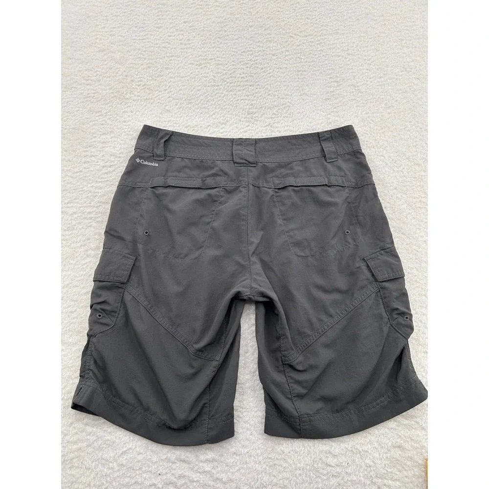 Columbia Womens Gray Nylon Cargo Hiking Shorts 6 Utility Outdoor Trail Active